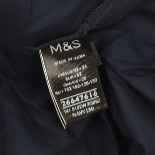 Marks and Spencer Women's Off-Shoulder Navy Blouse