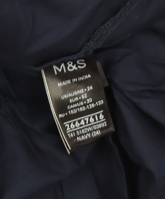 Marks and Spencer Women's Off-Shoulder Navy Blouse