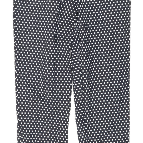 Marks and Spencer Black Polka Dot Women's Trousers Size 10