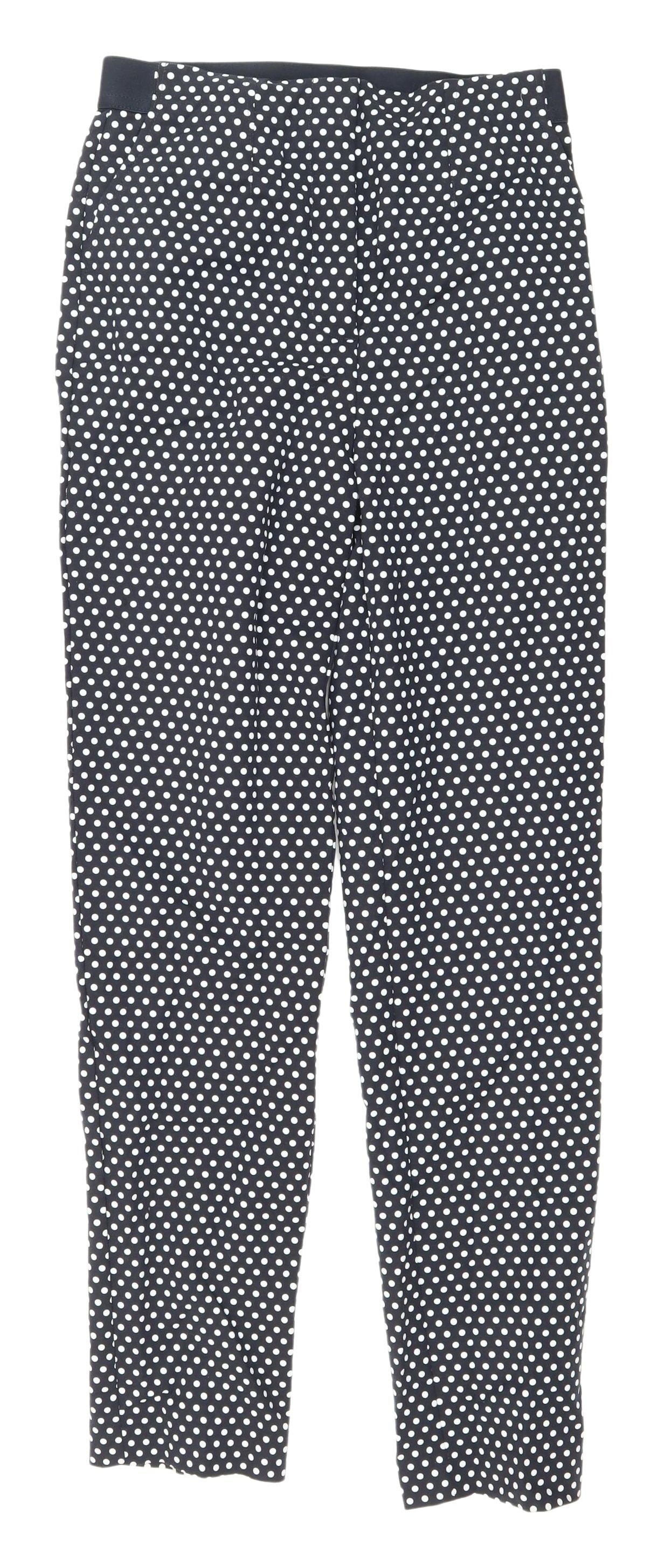 Marks and Spencer Black Polka Dot Women's Trousers Size 10