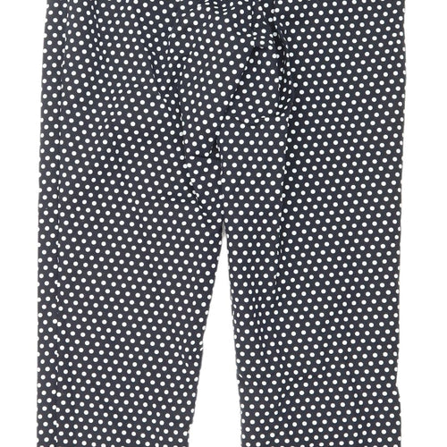 Marks and Spencer Black Polka Dot Women's Trousers Size 10