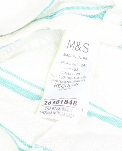 Marks and Spencer Women's Striped Dress, Size 24, Sleeveless