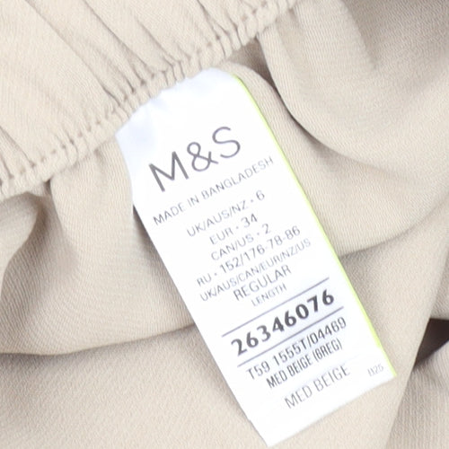 Marks and Spencer Women's Beige Chino Shorts Size 2