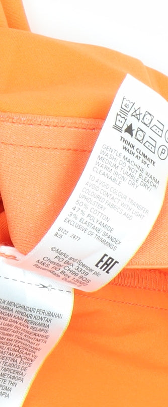 Marks and Spencer Women's Orange Cropped Trousers, Size 6