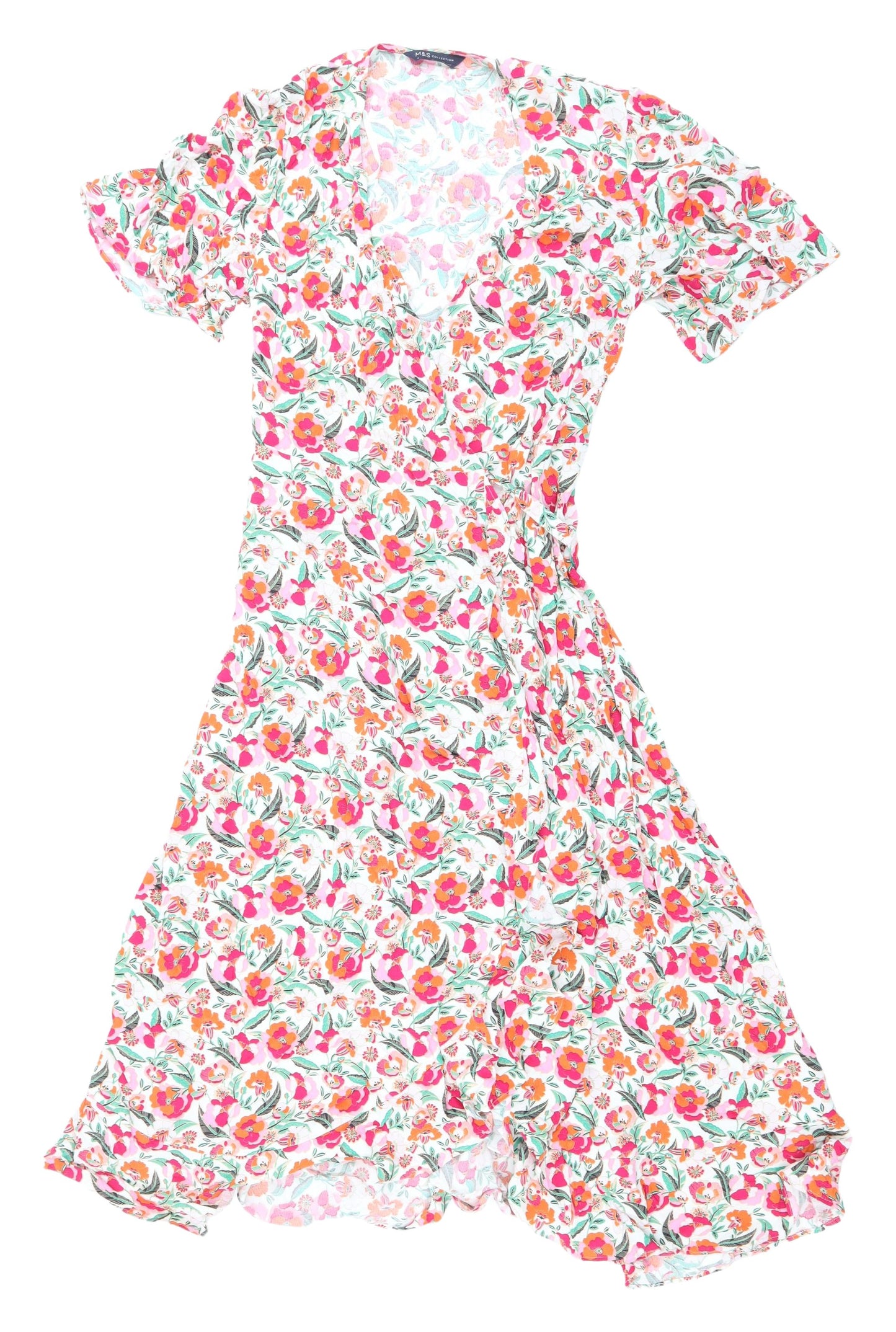 Marks and Spencer Women's Multicoloured Floral Wrap Dress