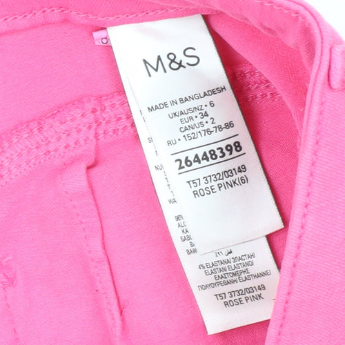 Marks and Spencer Women's Pink Shorts Size 6