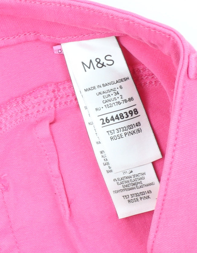 Marks and Spencer Women's Pink Shorts Size 6