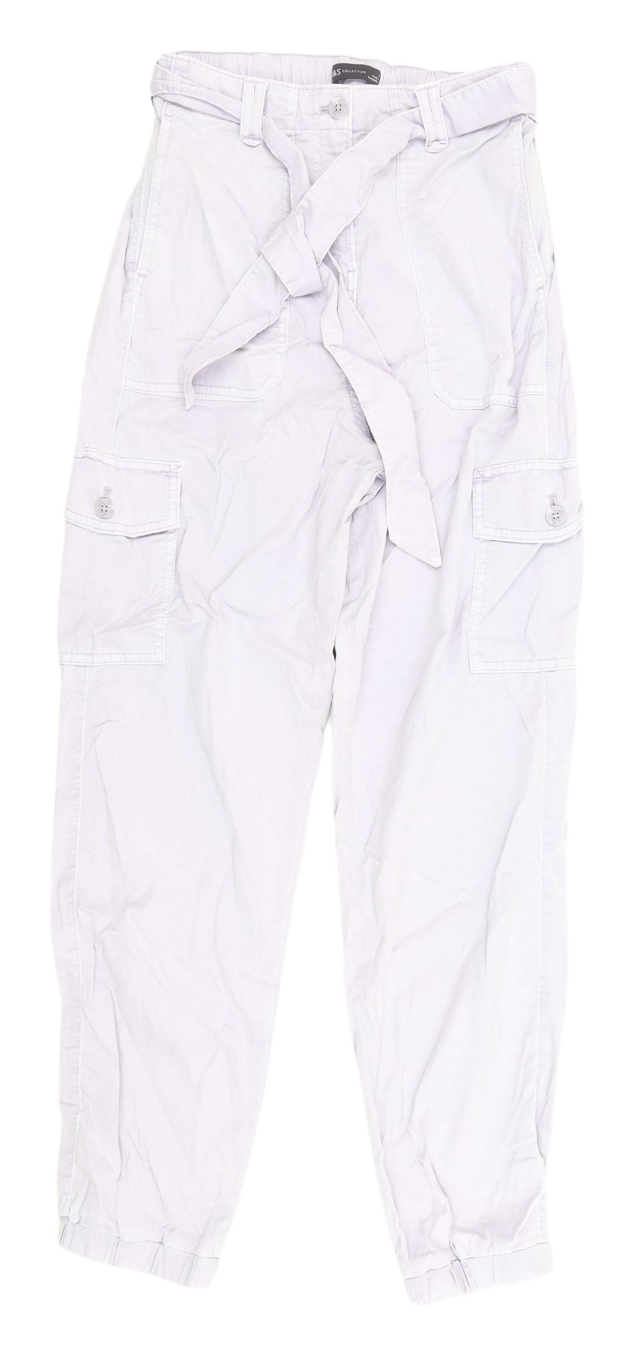 Marks and Spencer Women's Purple Cargo Trousers