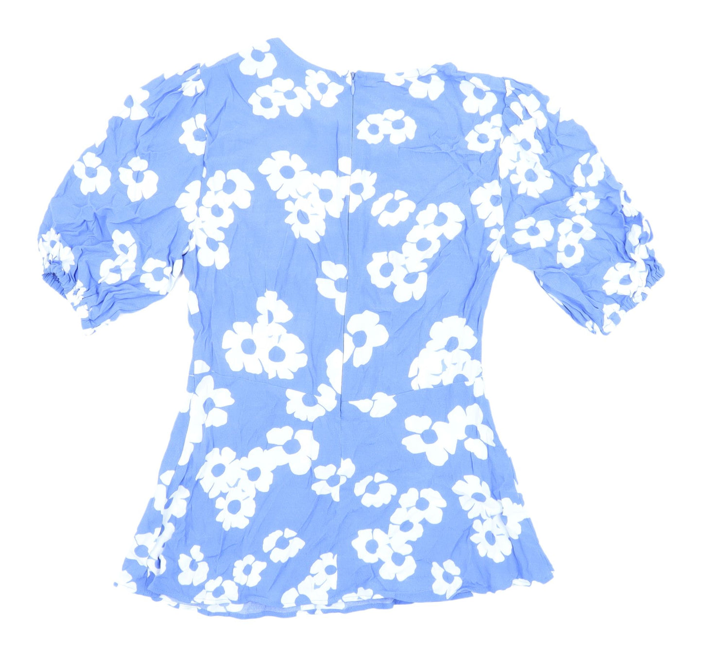 Marks and Spencer Women's Blue Floral Blouse Size 8