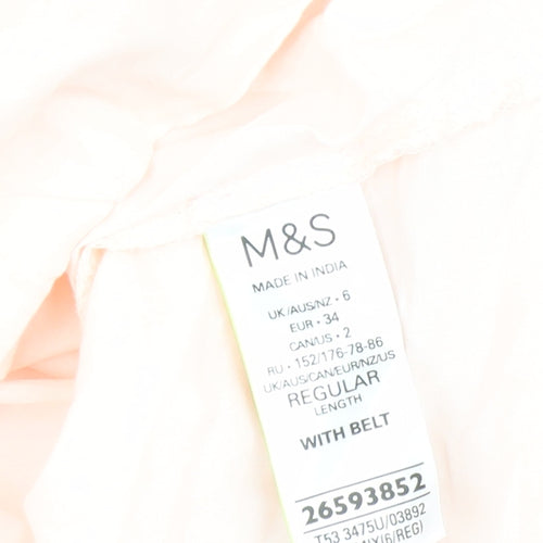 Marks and Spencer Red A-Line Sleeveless Summer Dress