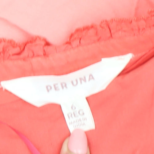 Marks and Spencer Red A-Line Sleeveless Summer Dress