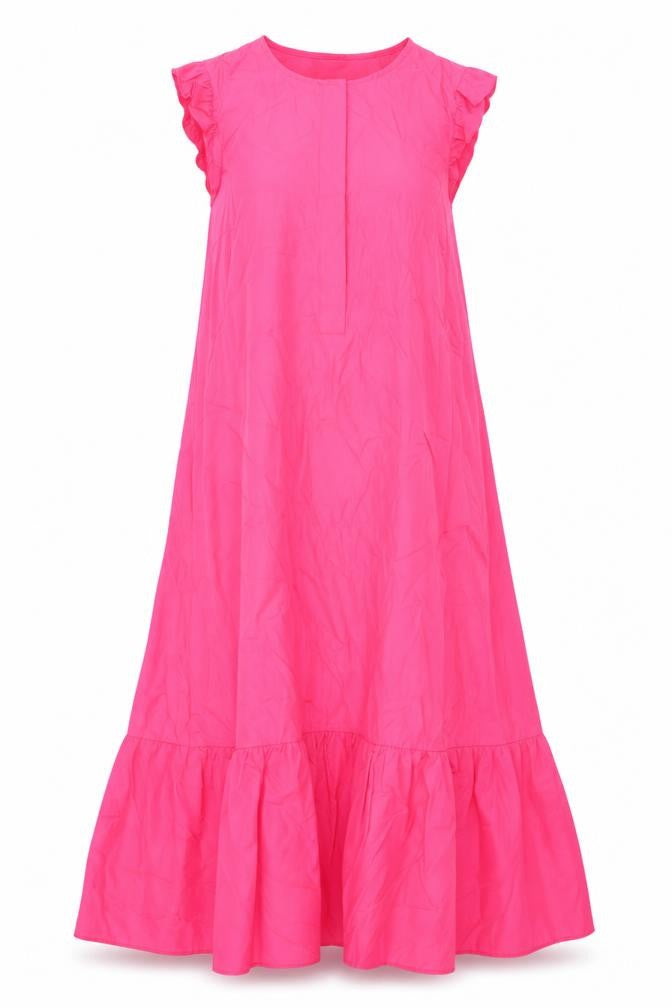 Front view of Marks & Spencer Pink Sleeveless Women's Dress, size 8