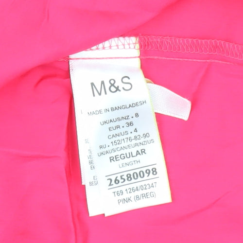 Marks and Spencer Pink Sleeveless Women's Dress Size 8