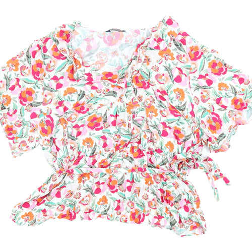 Marks and Spencer Floral Wrap Blouse, Women's Size 24, Multicoloured