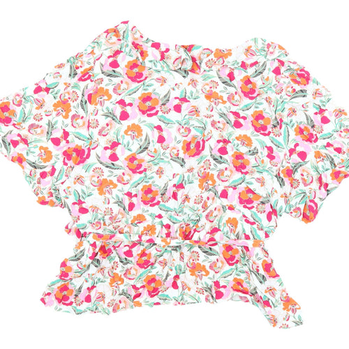 Marks and Spencer Floral Wrap Blouse, Women's Size 24, Multicoloured