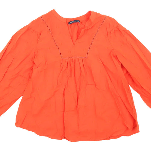 Marks and Spencer Women's Orange Blouse, Size 8