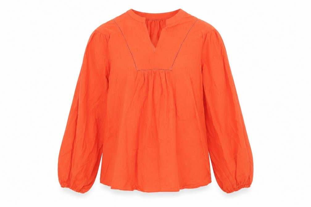 Front view of Marks & Spencer Women's Orange Blouse, size 8