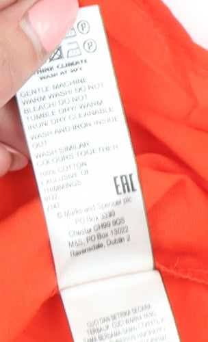 Marks and Spencer Women's Orange Blouse, Size 8