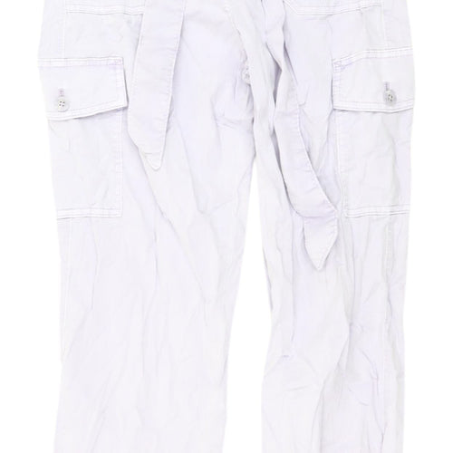 Marks & Spencer Women's Purple Cargo Trousers - Size S