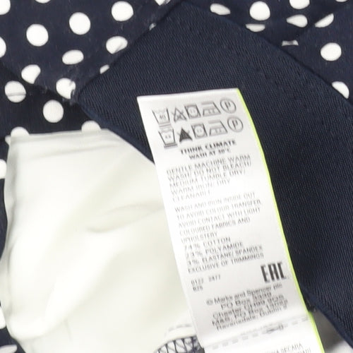Marks and Spencer Women's Blue Polka Dot Dress Pants