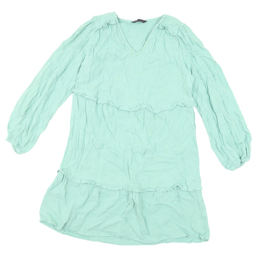 Marks and Spencer Green Shift Dress - Size 8