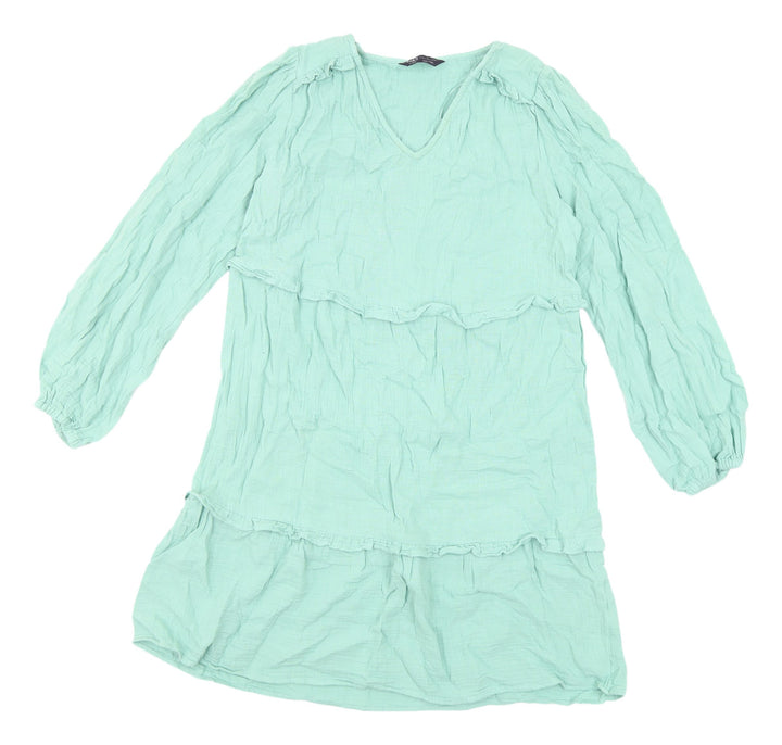 Marks and Spencer Green Shift Dress - Size 8