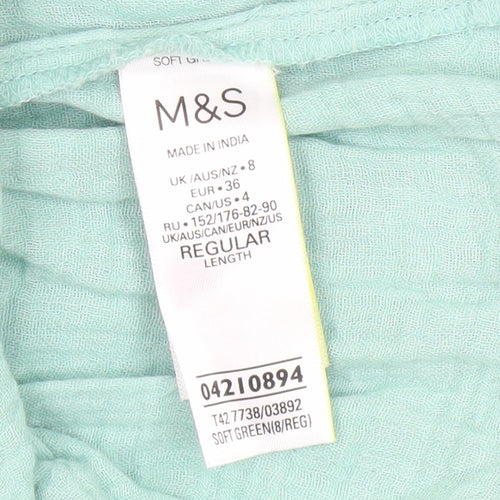 Marks and Spencer Green Shift Dress - Size 8