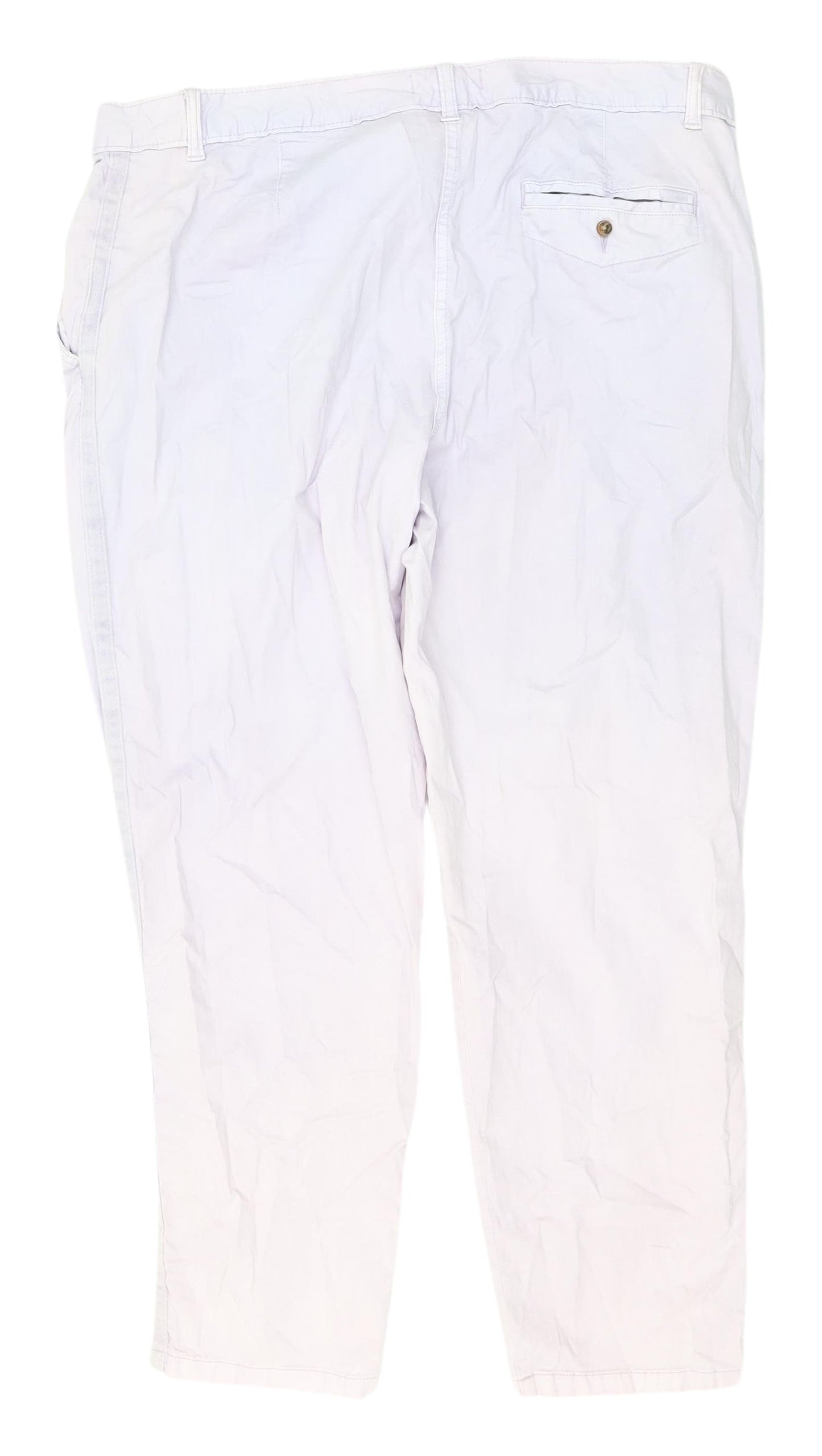 Marks and Spencer Women's Beige Chino Trousers Size 18
