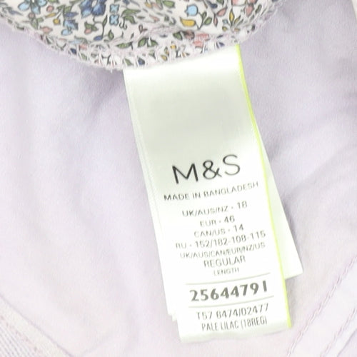 Marks and Spencer Women's Beige Chino Trousers Size 18