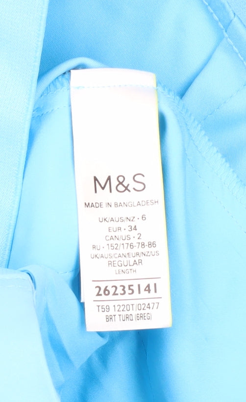 Marks and Spencer Women's Blue Dress Pants Size 6