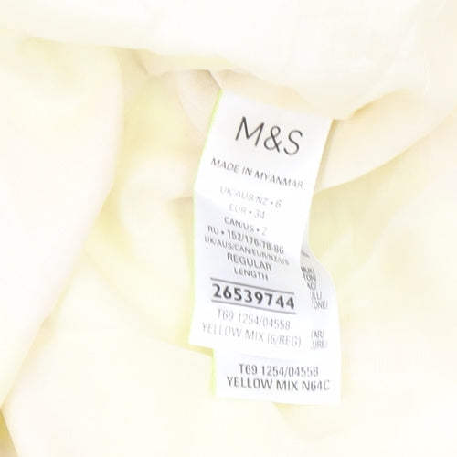 Marks and Spencer Women's Yellow Floral Slip Dress