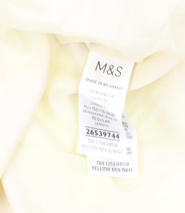 Marks and Spencer Women's Yellow Floral Slip Dress