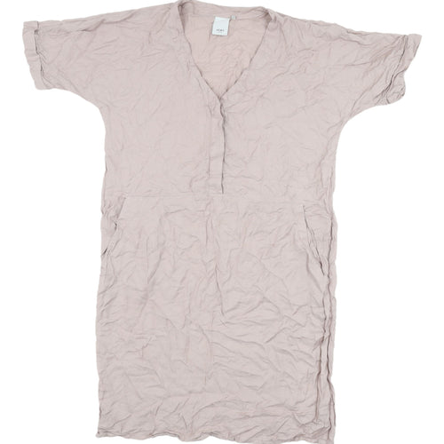 ICHI Beige Women's Dress M Size Viscose Fabric