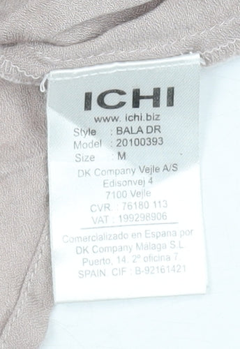 ICHI Beige Women's Dress M Size Viscose Fabric