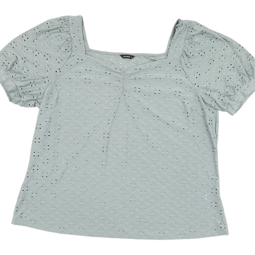 Roman Women's Green Puff Sleeve Blouse Size 18