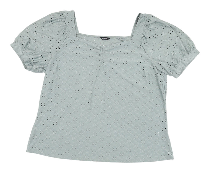 Roman Women's Green Puff Sleeve Blouse Size 18