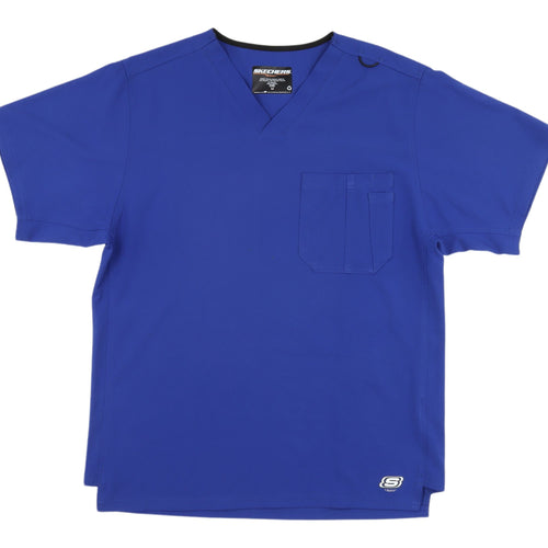 Skechers Unisex Blue M Workwear T-Shirt V-Neck