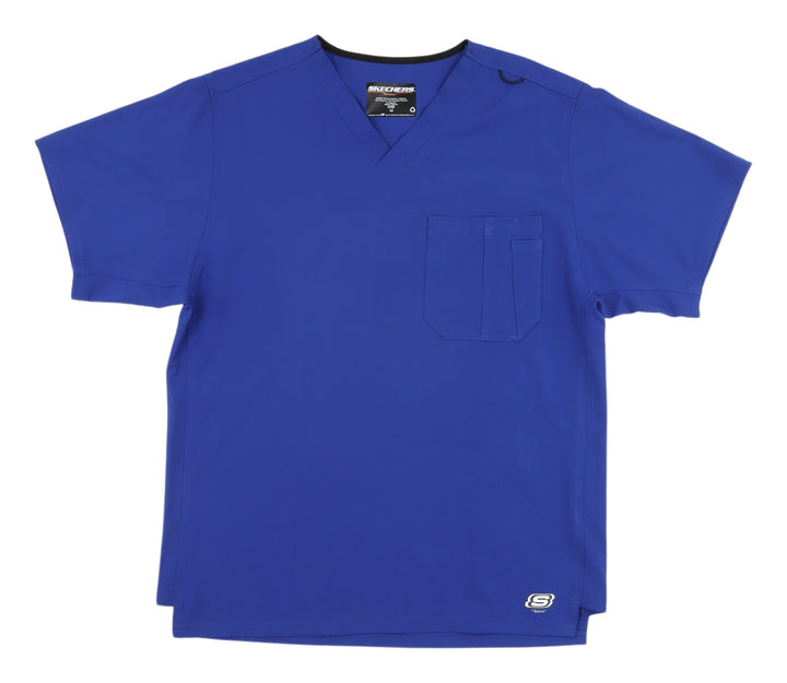 Skechers Unisex Blue M Workwear T-Shirt V-Neck