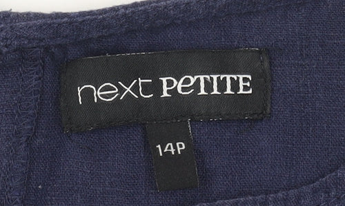 Next Petite Blue Shift Dress for Women - Size 14
