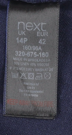 Next Petite Blue Shift Dress for Women - Size 14