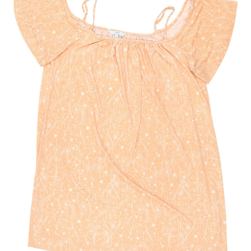 Next Women's Orange Floral Off Shoulder Shift Dress
