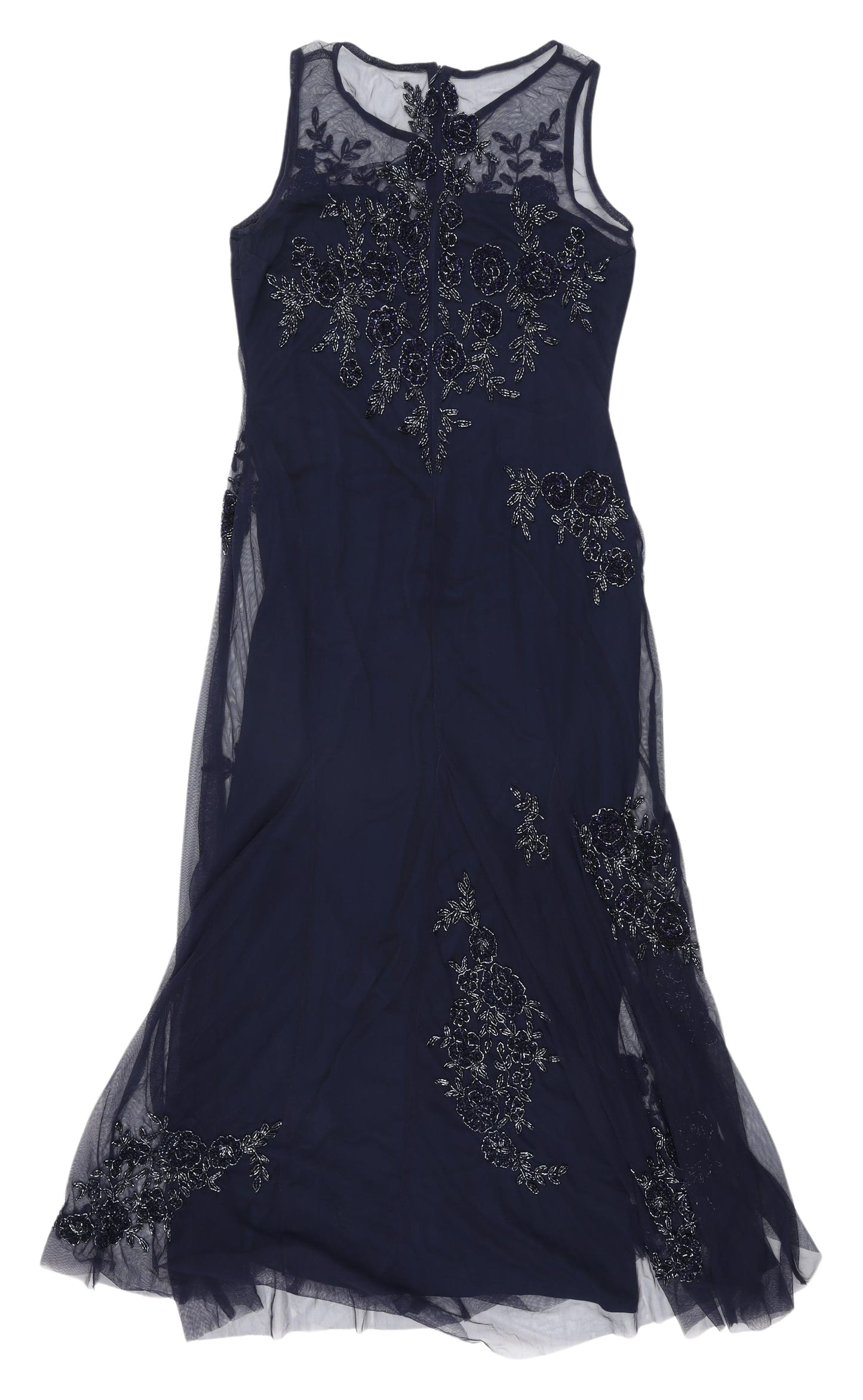 Pisarro Nights Blue Embellished Formal Dress, Size 14