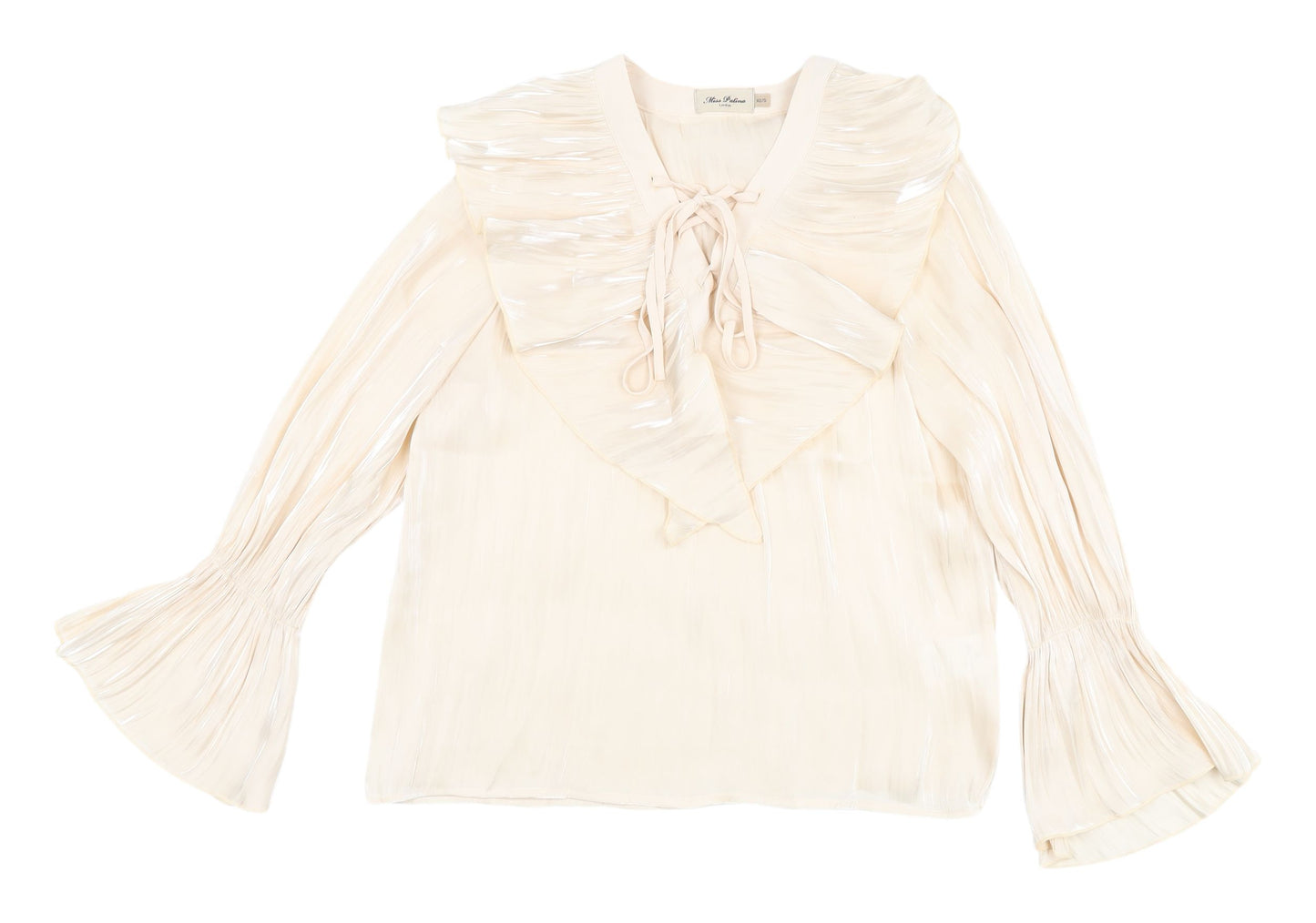 Miss Patina Women's Ivory Ruffle Blouse XS