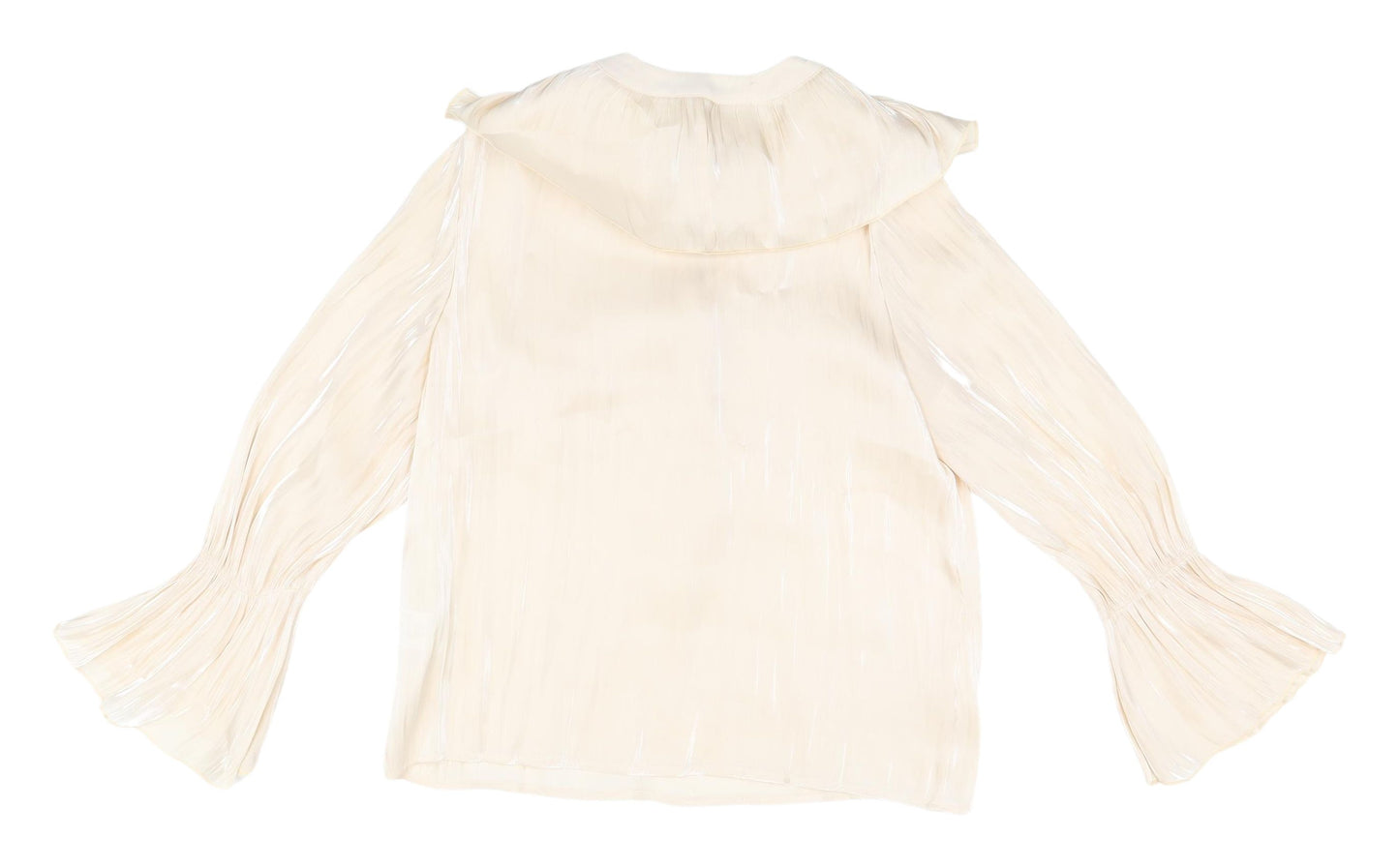 Miss Patina Women's Ivory Ruffle Blouse XS