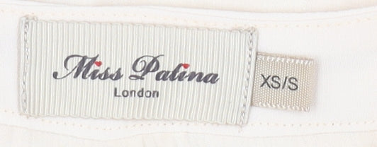 Miss Patina Women's Ivory Ruffle Blouse XS