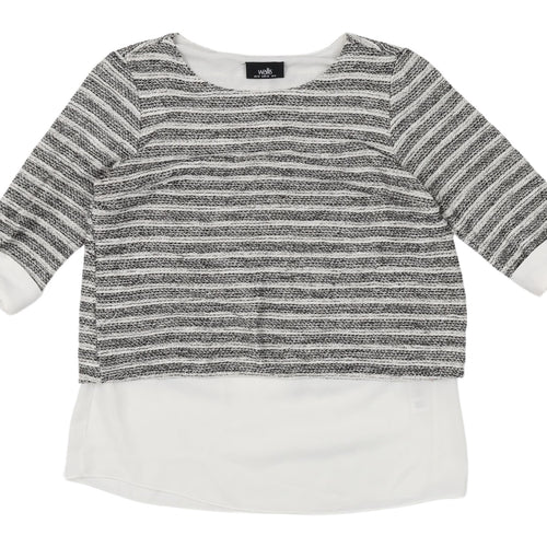 Wallis Women's Multicoloured Striped Tunic Blouse UK 10