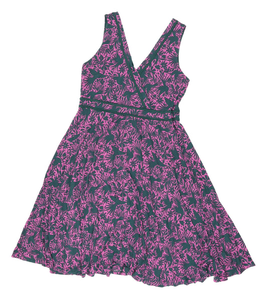 Boden Women's Multicoloured Floral A-Line Dress Size 14