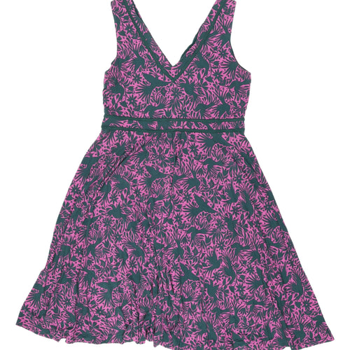 Boden Women's Multicoloured Floral A-Line Dress Size 14