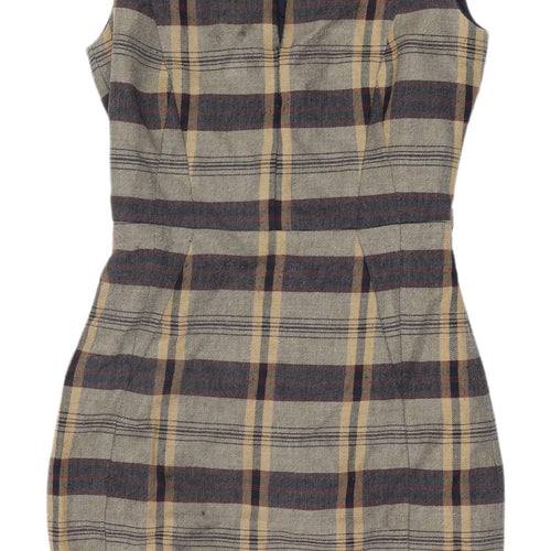 MNG Collection Women's XS Plaid Sheath Dress