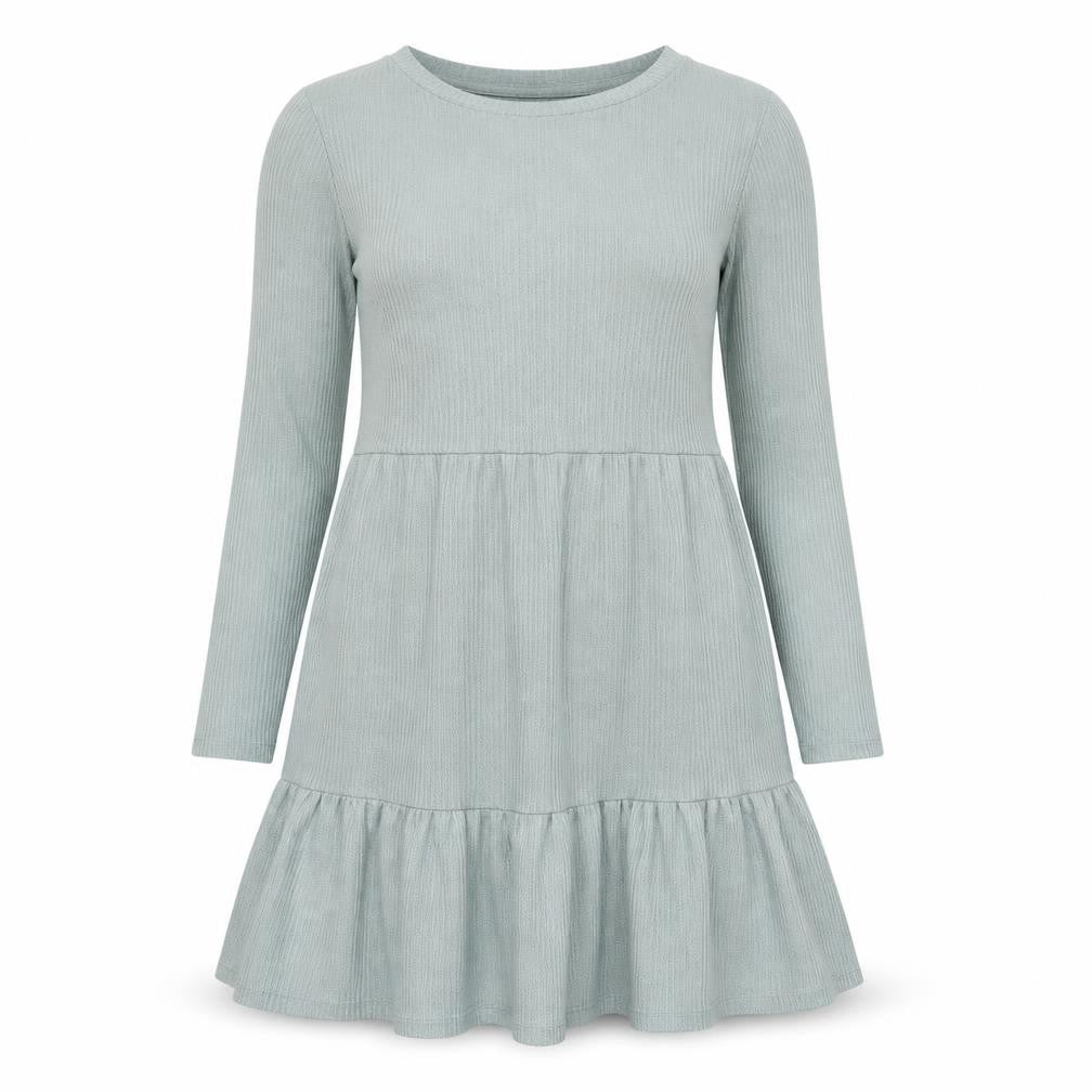 New Look Women's Green A-Line Knee Length Dress
